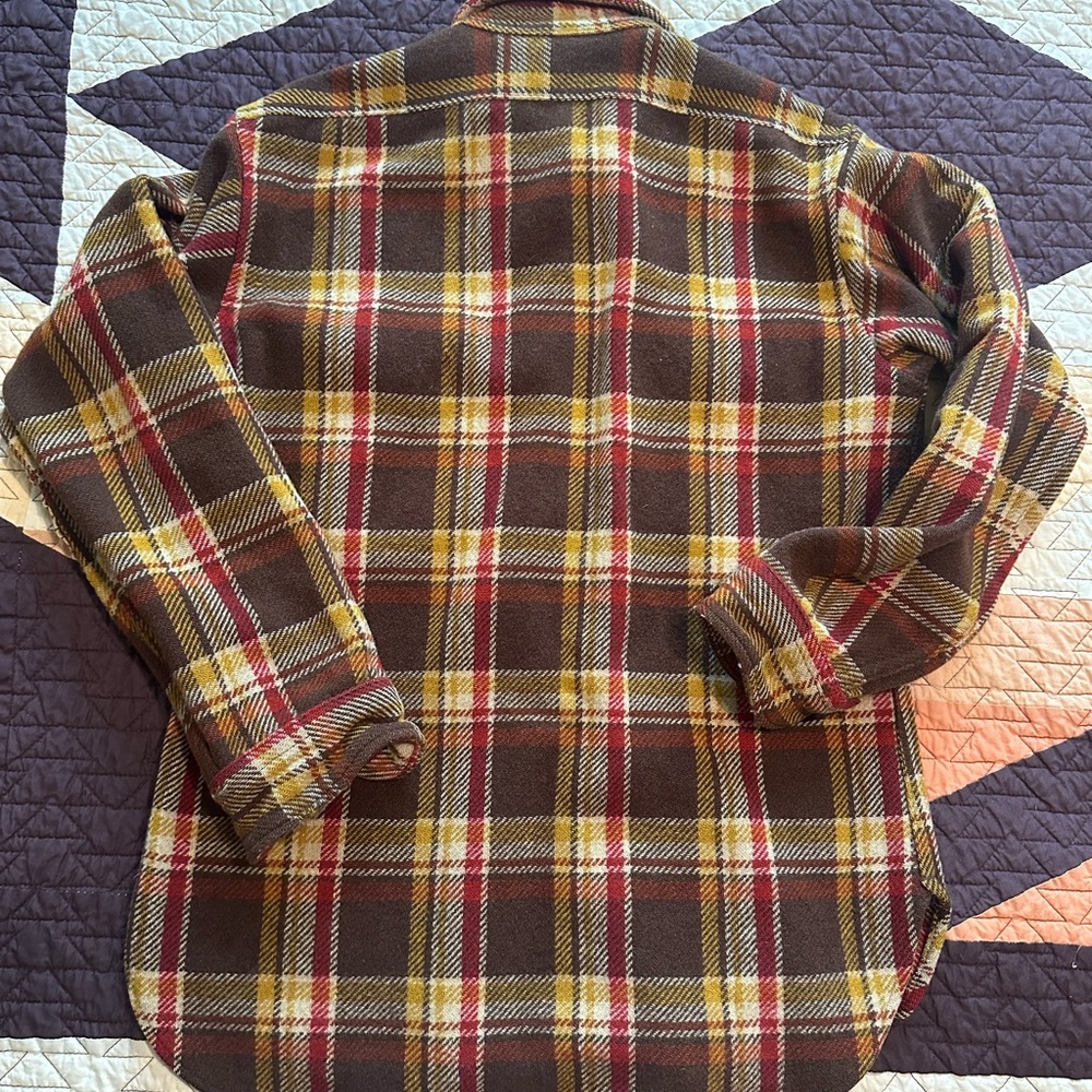 Pendleton Wool Plaid Jacket - Brown, Red, Yellow - image 2